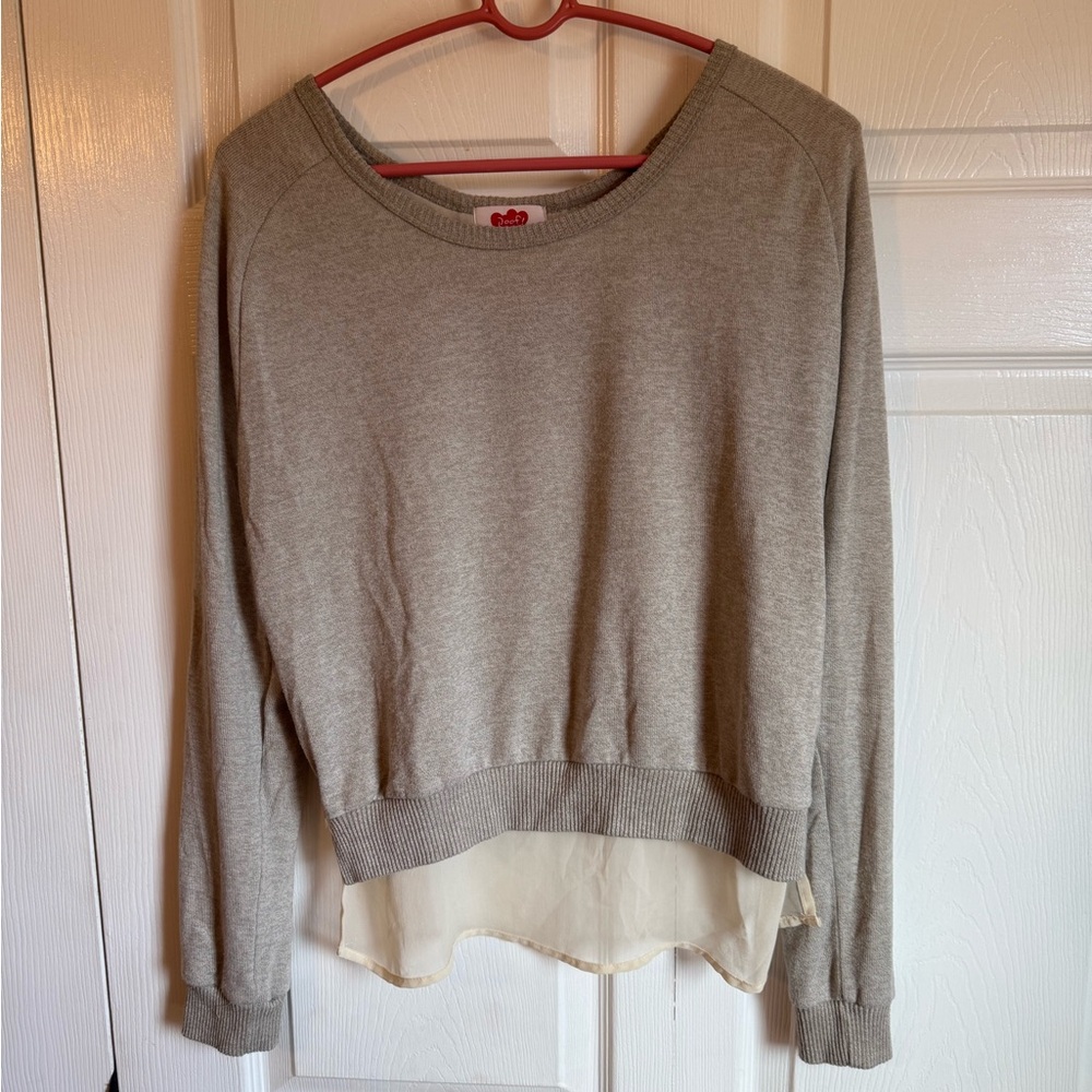 Poof! Beige Knit Top